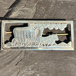 Sterling Silver Covered Wagon Brooch