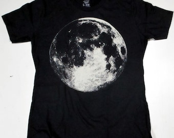 LUNA  GLOW in the Dark on LADIES Black tee shirt