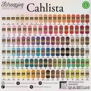 Filato Scheepjes Cahlista, cotone peso Aran 50 g/85 m