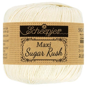 Maxi Sugar Rush Scheepjes, 50 g / 280 m, 130 Dentelle ancienne