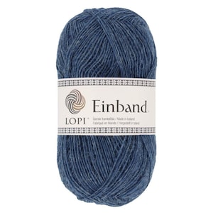 Hilo Lopi Einband, lana de encaje, islandesa, 50 g/250 m, 0010 Denim Heather