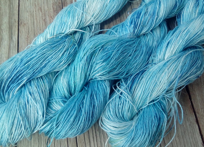Hand Dyed Linen Yarn. Lace Weight Yarn Summer Yarn. 100 G 5 Etsy