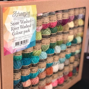 Scheepjes Stone Washed/River Washed 58 Count Colour Pack (10 gram), Sport  Weight Yarn 