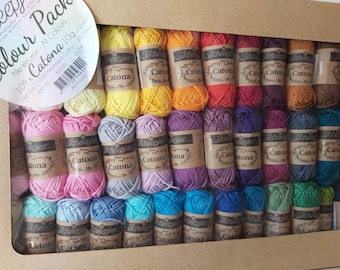 Scheepjes yarn colour pack. Catona yarn 109 x 10g