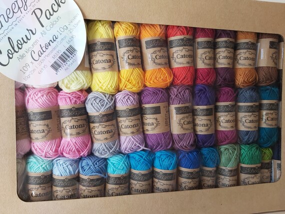 Scheepjes Yarn Colour Pack. Catona Yarn 109 X 10g 