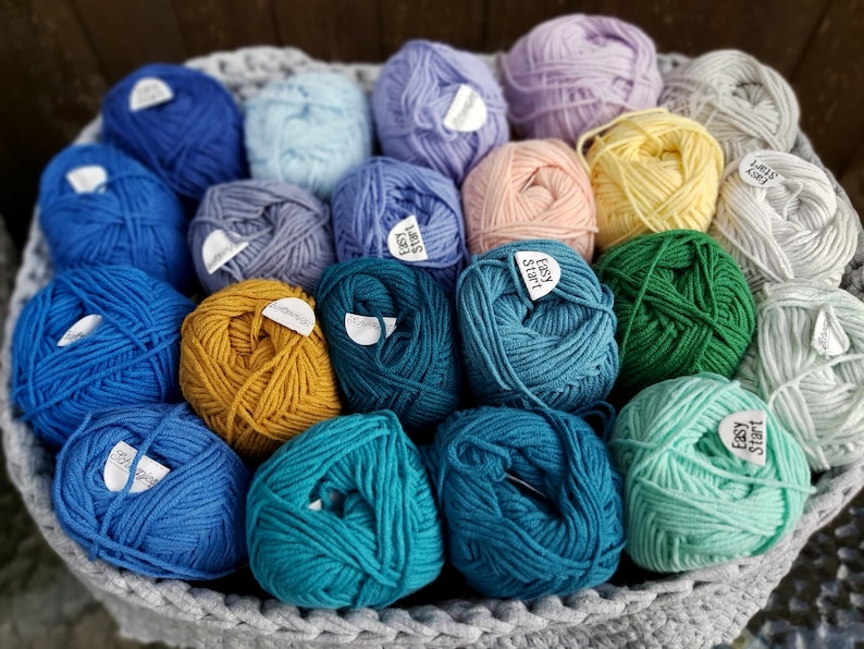 Scheepjes Softfun Yarn. Cotton and Acrylic, Machine Washable. 50g