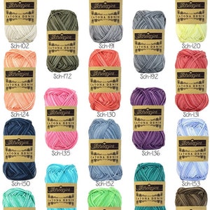 Fil Scheepjes Catona Denim 50g - 125m. Fil de coton doux.