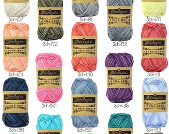 Scheepjes Catona Denim yarn 50g - 125m. Soft cotton yarn.