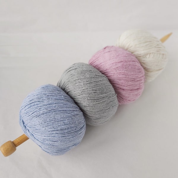 Natural silk yarn, Ecofriendly Collection, summer knitting or crocheting yarn, 50 g = 200 m (1.75 oz = 218 yd), Madragoa, Rosarios4