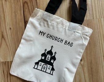 Bolsa para Igreja - Mini Bolsa Tote de 20 cm