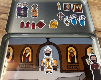 Versión copta del juego magnético "Mi Iglesia" (10 x 18 cm)