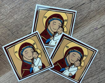 Theotokos Motherly Love Sticker 2”