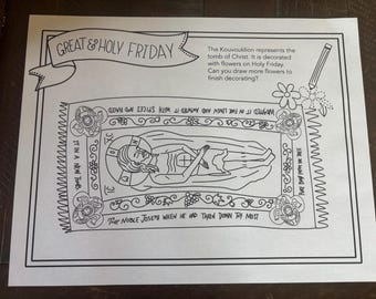 Viernes Santo - Hoja para colorear - Descarga digital