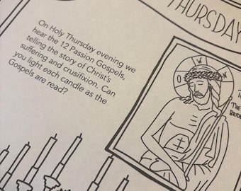 Jueves Santo - Hoja para colorear - Descarga digital