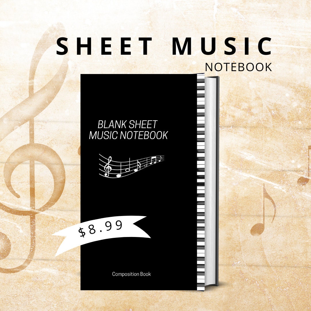 Blank Sheet Music Manuscript: Music Sheet, Music Manuscript - Musician's  Notebook - Staff Paper - Writing Pad - 12 Lines Per Page - 12 Stave (Letter