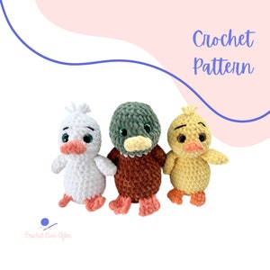 No Sew Bitty Baby Duck | PDF Digital CROCHET PATTERN in English | crochet duck, no sew duck, duck pattern