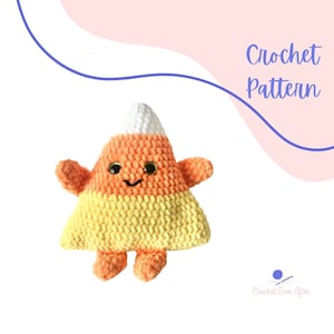 Candy Corn Cutie | PDF Digital CROCHET PATTERN in English | crochet candy corn, Halloween crochet pattern, cute crochet pattern