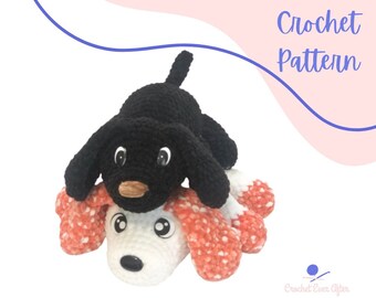 Splooting Puppy Crochet Pattern: Dog Plushie (PDF Digital)