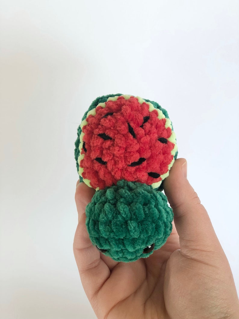 5-in-1 Mini FruiTurtle PDF Digital CROCHET PATTERN in English crochet turtles, turtle pattern, crochet fruit turtle image 6