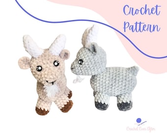 Gary the Goat | PDF Digital CROCHET PATTERN in English | crochet goat, farm animal crochet pattern