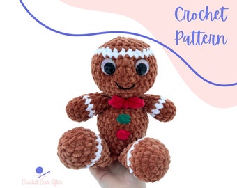 Low Sew Gumdrop the Gingerbread Man | PDF Digital CROCHET PATTERN in English | crochet gingerbread man pattern