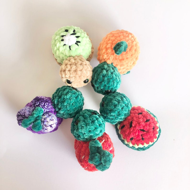 5-in-1 Mini FruiTurtle PDF Digital CROCHET PATTERN in English crochet turtles, turtle pattern, crochet fruit turtle image 2