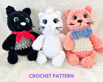 Low Sew Bitty Kitty Pattern | PDF Digital CROCHET PATTERN in English | crochet kitty, low sew cat, crochet cat pattern