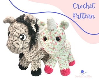 2-in-1 Horse/Unicorn Pattern | PDF Digital CROCHET PATTERN in English | crochet horse, crochet unicorn, unicorn pattern