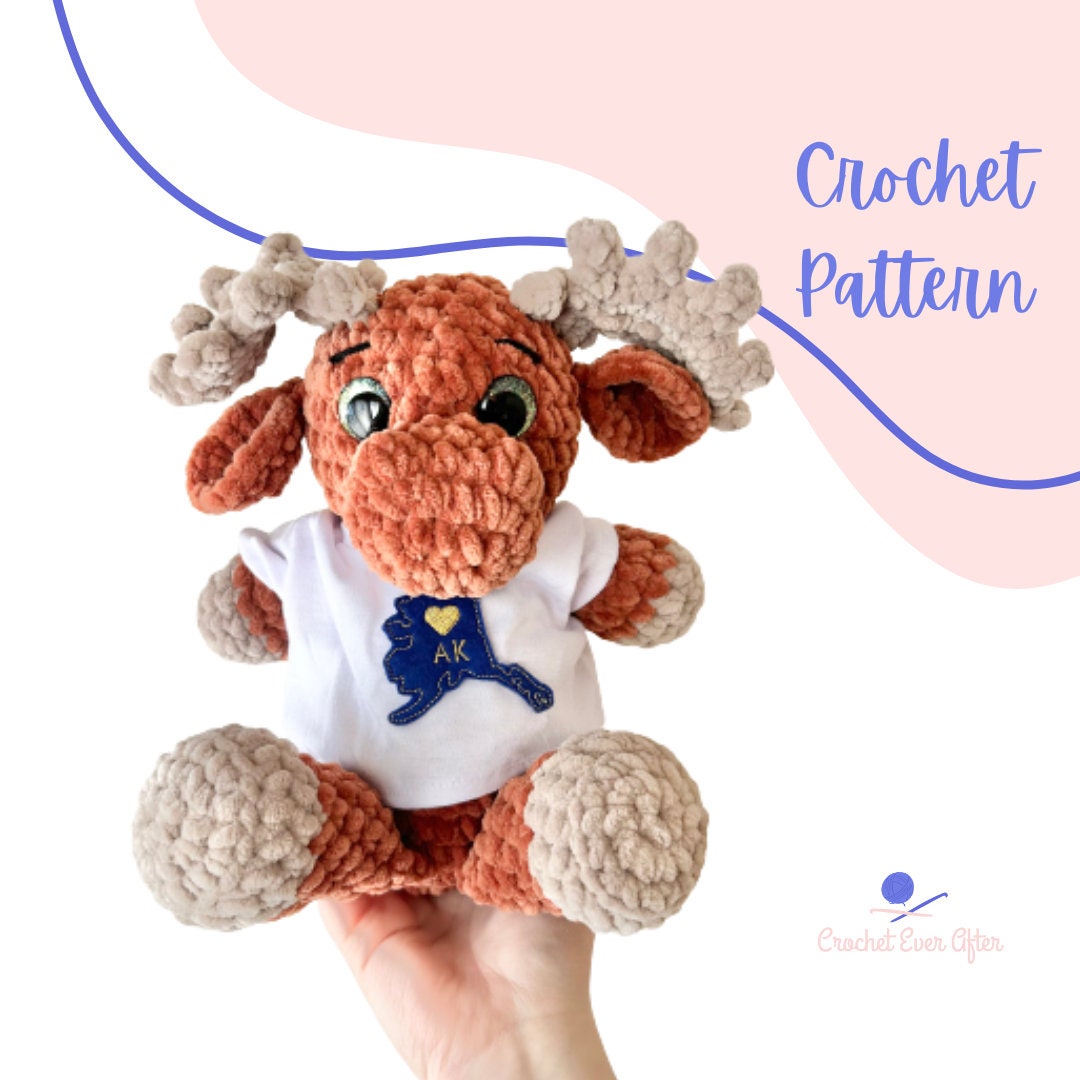 30 Moose Crochet Patterns: Woodland Amigurumi, Loveys, Plushies, and More 19 Milton the Moose Crochet Pattern
