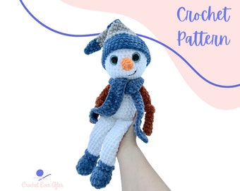 Low Sew Flopsy the Snowman | PDF Digital CROCHET PATTERN in English | crochet snowman, snowman pattern