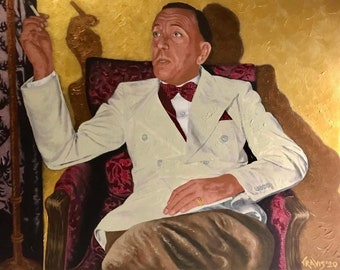 Giclee mano-firmado en la lona: Cobarde de Noel, 1940