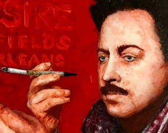 Giclee firmado a mano en lienzo: Tennessee Williams - In the Scared Heart of Me, 2017