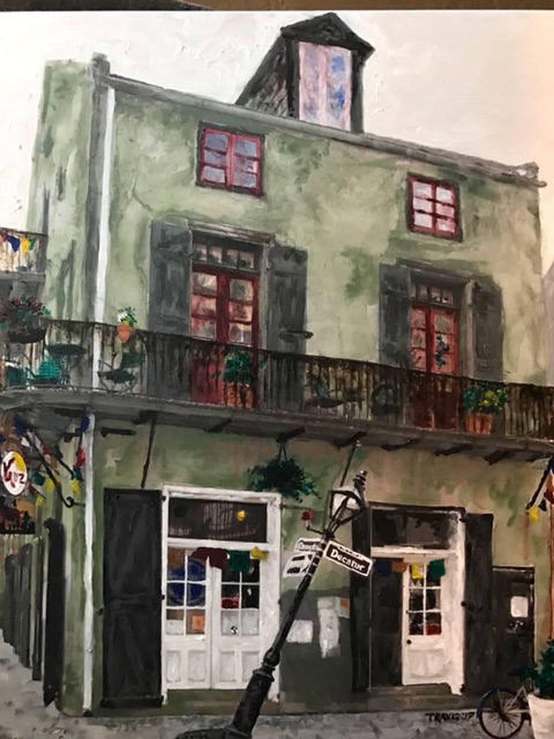 HALFOFF SALE Original Painting Barracks & Decatur, New Orleans