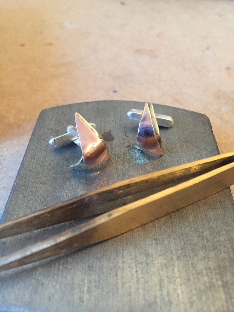 Sunderland Newcastle Stunning Hand Made Industrial /'Shipyard/' Cufflinks Genuine UK Industry Art Piece