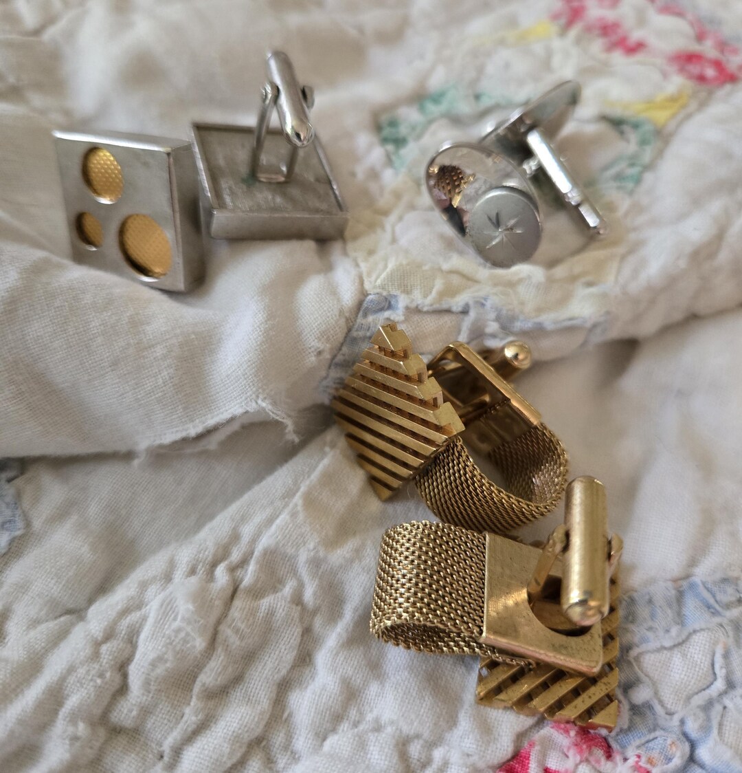 Vintage Cufflinks...3 Sets - Etsy