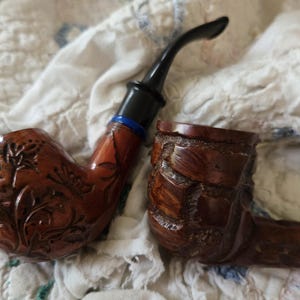 Two Vintage Carved Pipes