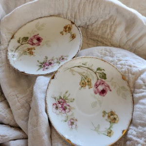 Moliere Bavaria Saucers (2) Rose and Dogwood