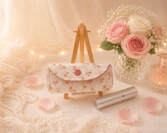 Small cotton cosmetic bag – Handmade makeup case for on the go