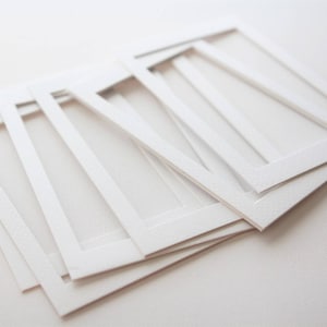 Acid Free White mat | Beveled paper 4x6 inch photo art mats