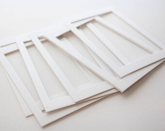 Acid Free White mat | Beveled paper 4x6 inch photo art mats