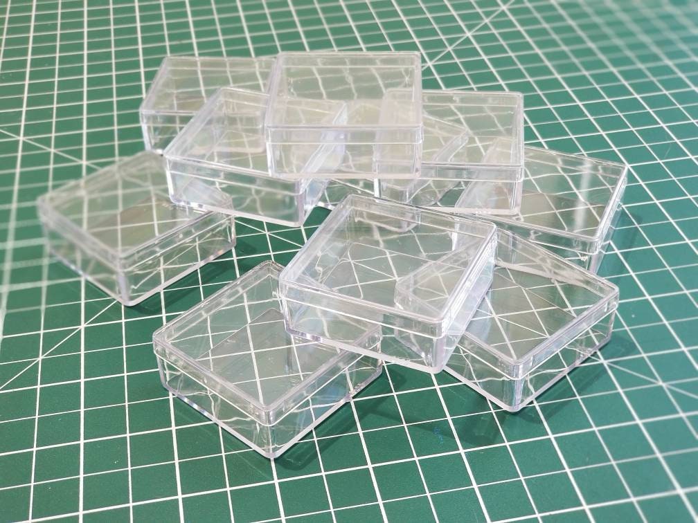 Plastic Clear Square Cube Case Package small 1.9x5x5cm holder | SALE!
