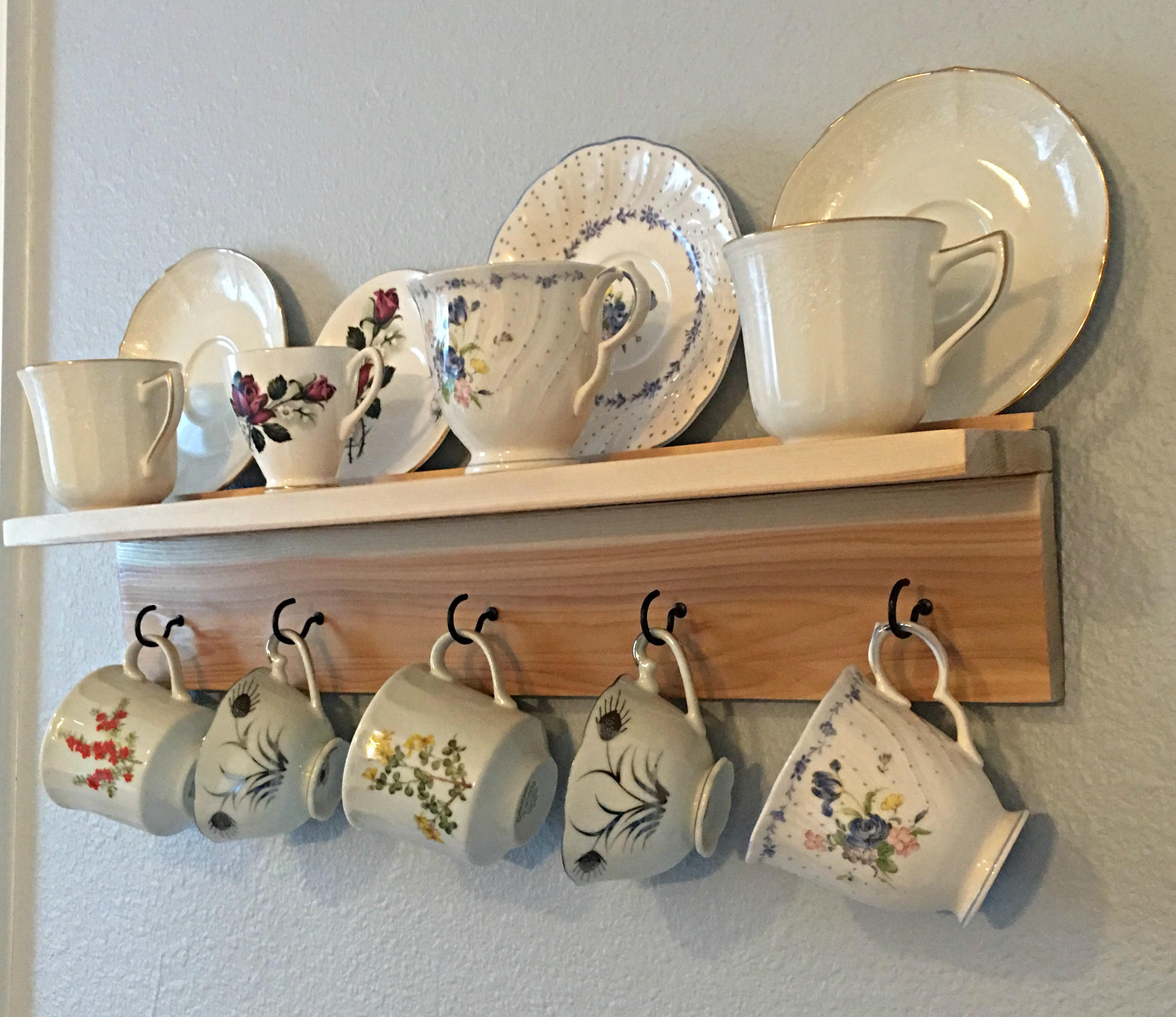 Huis Binnenhuisinrichting Cups Not Included Black 36 Inch Tea Cup Rack