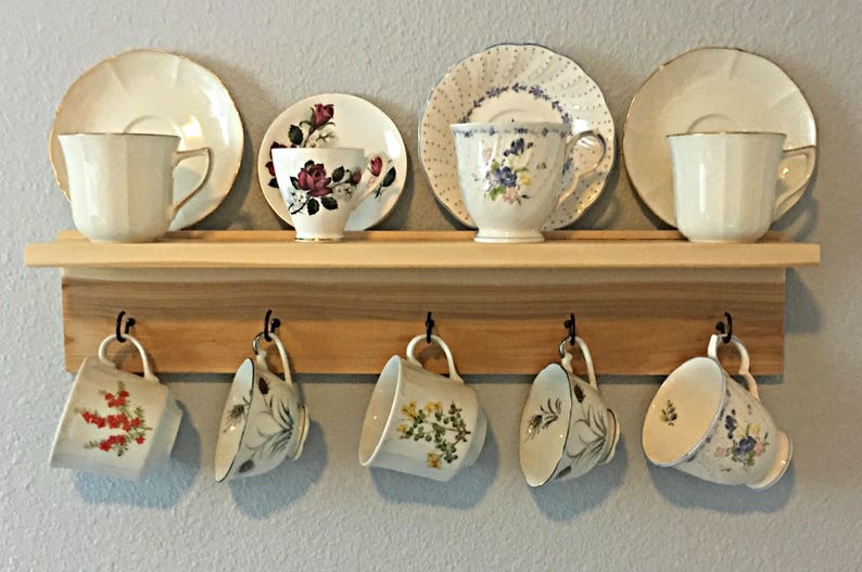 Tea Cup Display Mug Rack Tea Cup Holder Cup Rack Coffee Cup Etsy
