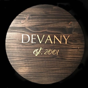 Custom gift personalized lazy susan 14, 18 or 24 with choice of stain and paint colors image 3