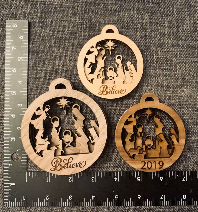 Download Nativity Christmas Bundle Wood Round SVG File