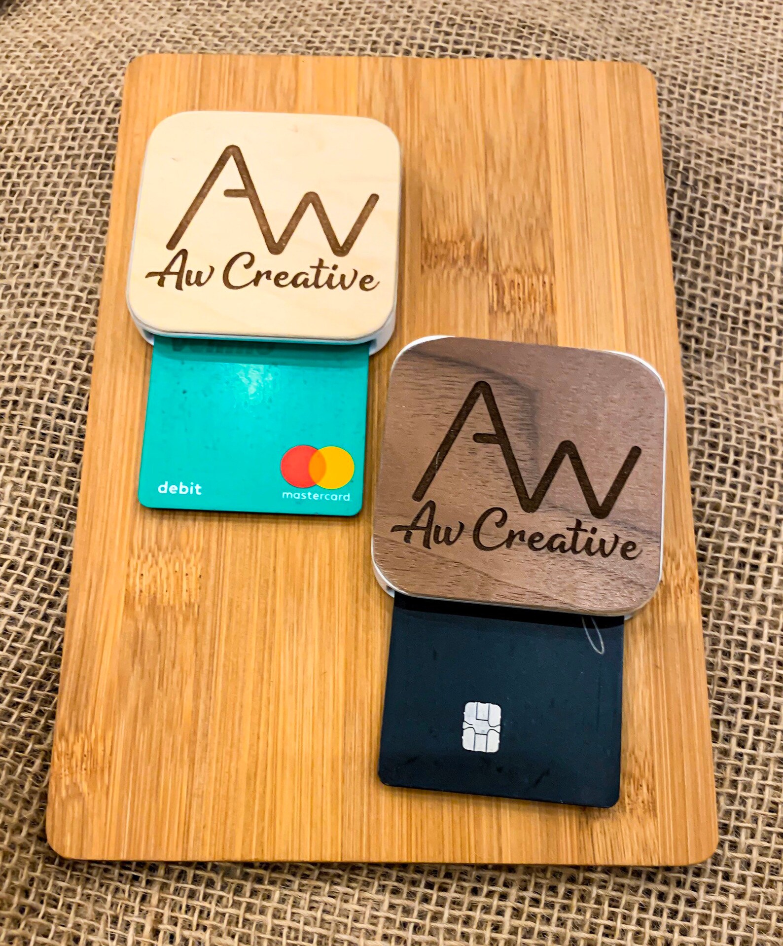 Square Reader Logo Engraved on Wood Veneer for Custom Custom | Etsy
