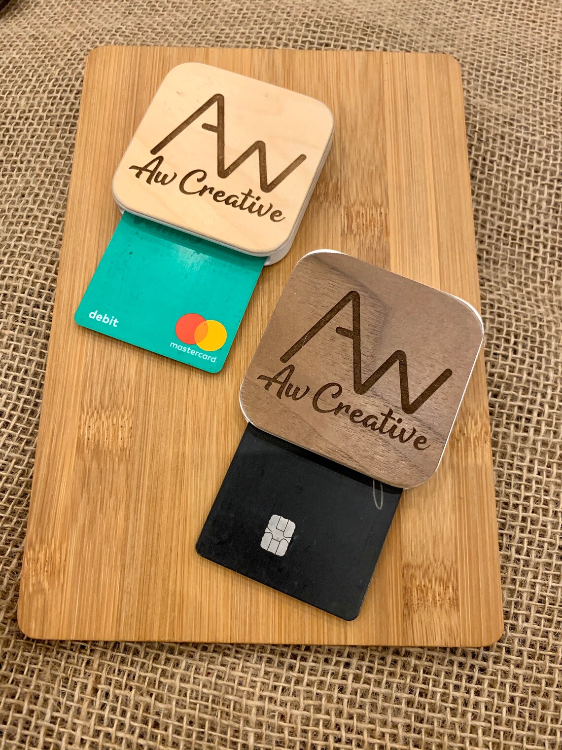 Square Reader Logo Engraved on Wood Veneer for Custom Custom | Etsy