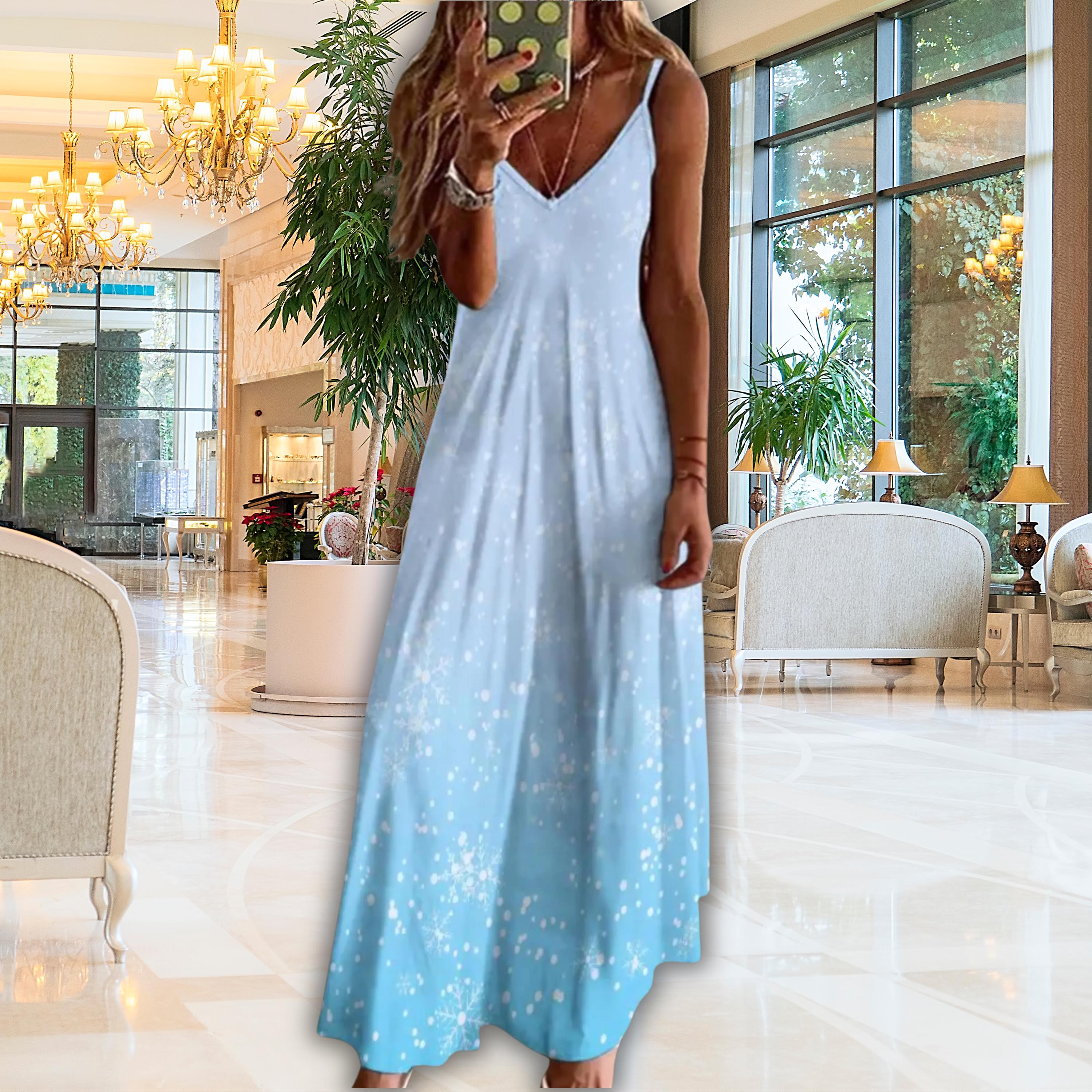 Ice Blue Maxi Dress - Etsy