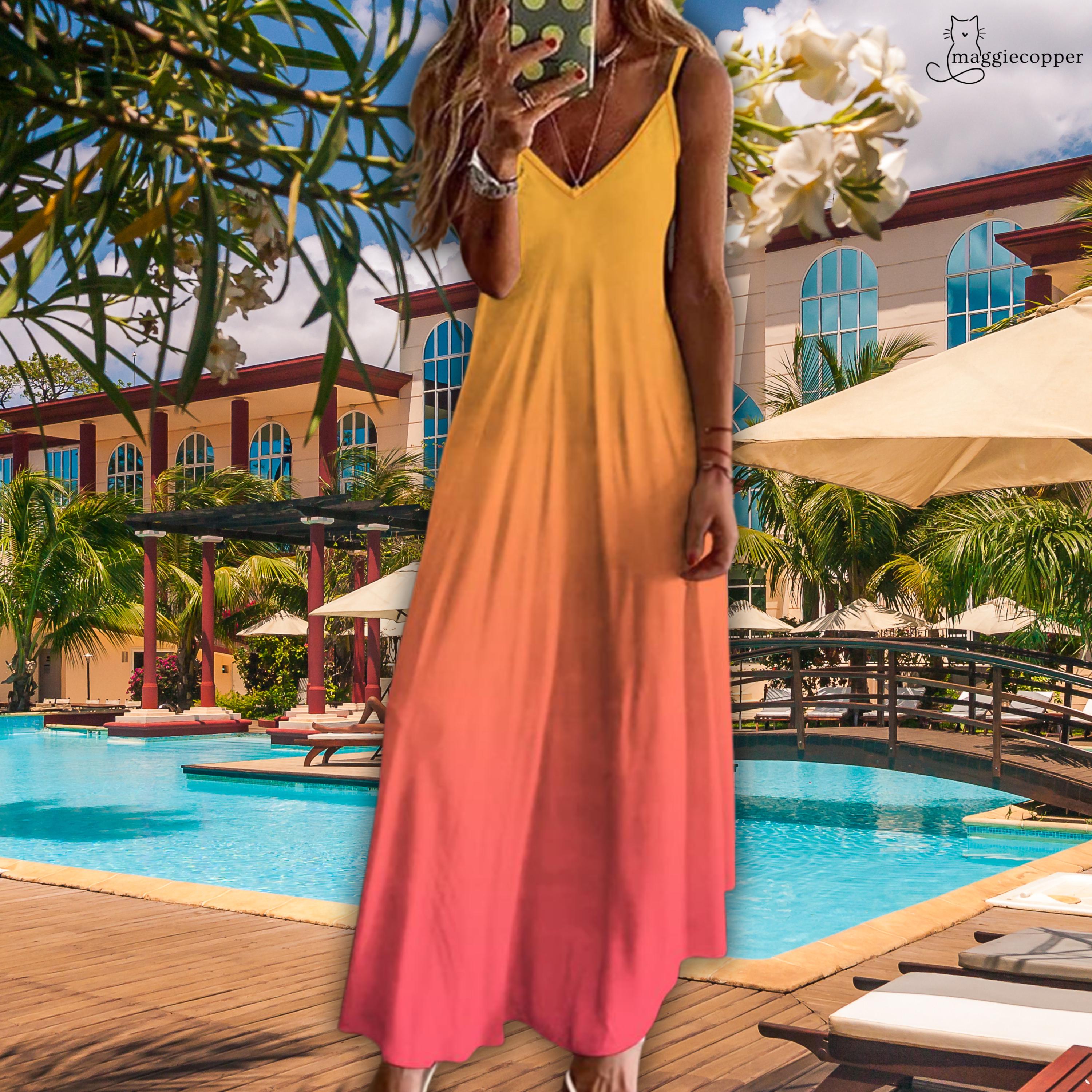 sachin and babi light blue dress Pretty Garden OFEEFAN Women's Spaghetti Strap Maxi Dress main image 0