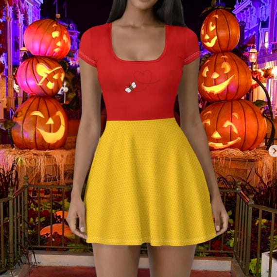 Winnie-the-Pooh Inspired Women’s Active Dress With Built‑In Shorts, Athleisure Character Wear